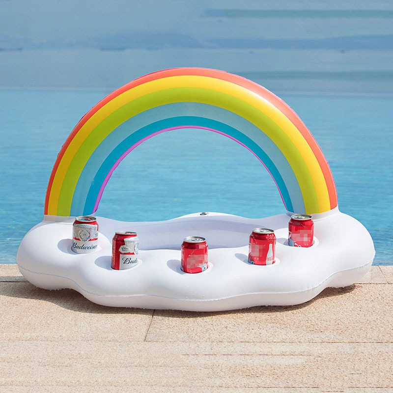 Gay Pride Rainbow Inflatable Pool Float Cooler
