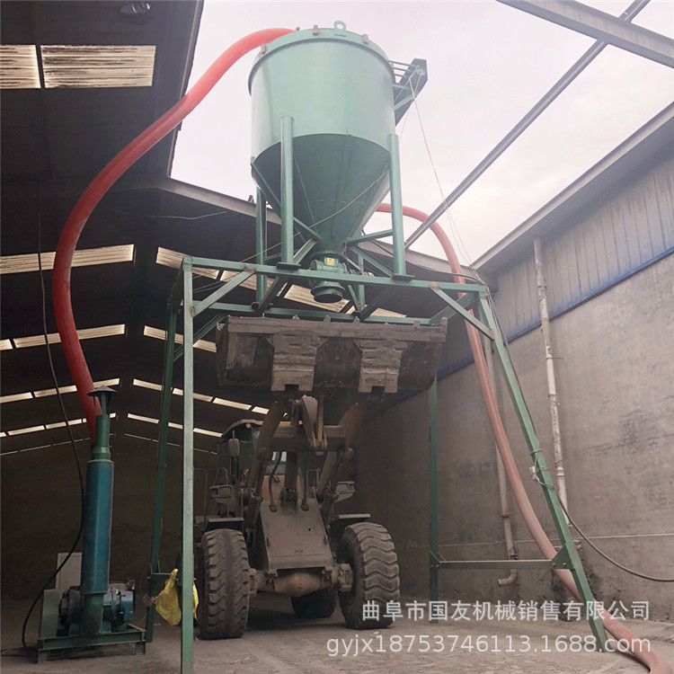 粉煤灰装罐车带龙门架气力输送机 脉冲除尘水泥粉装罐气力输送机