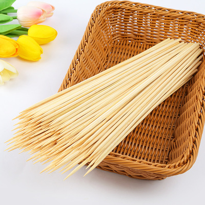 优质4毫米一次性烧烤签竹制 40cm烤串签麻辣烫签玉米针|ms