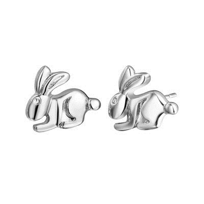 Vente Chaude En Europe Et Amérique Mignon Petit Animal Boucles D'oreilles Mini Lapin Oreille Goujons Blanc Lapin Stud Boucles D'oreilles Couple De Boucles D'oreilles En Gros display picture 8