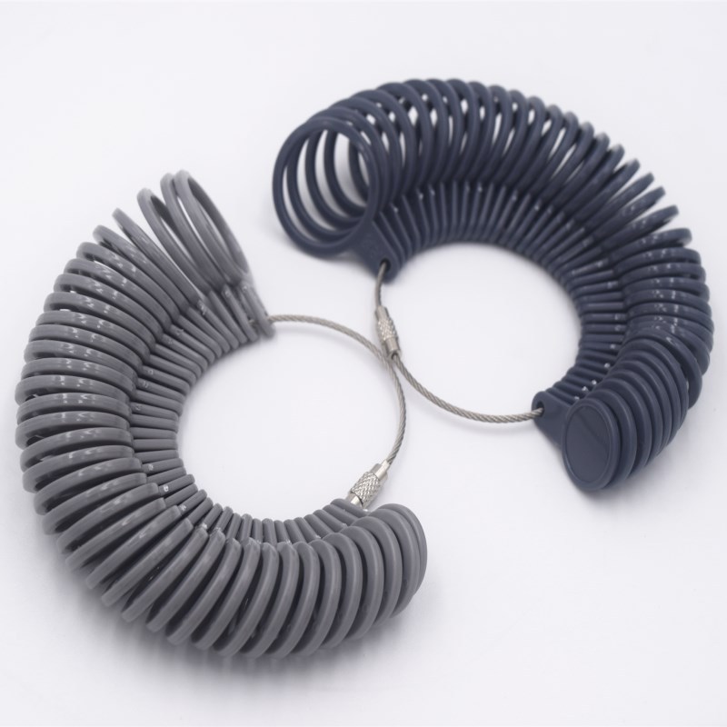 通戒指通速卖通测量非洲尺四用圈浅灰色四用圈塑料深灰色五金工具