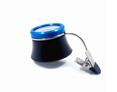 修表工具 金属眼罩 铝合金放大镜 夹眼镜架式放大镜 5X