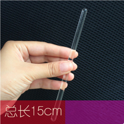 若萱圆头透明玻璃棒 实心玻璃搅拌棒 长度15cm diy手工唇|ms