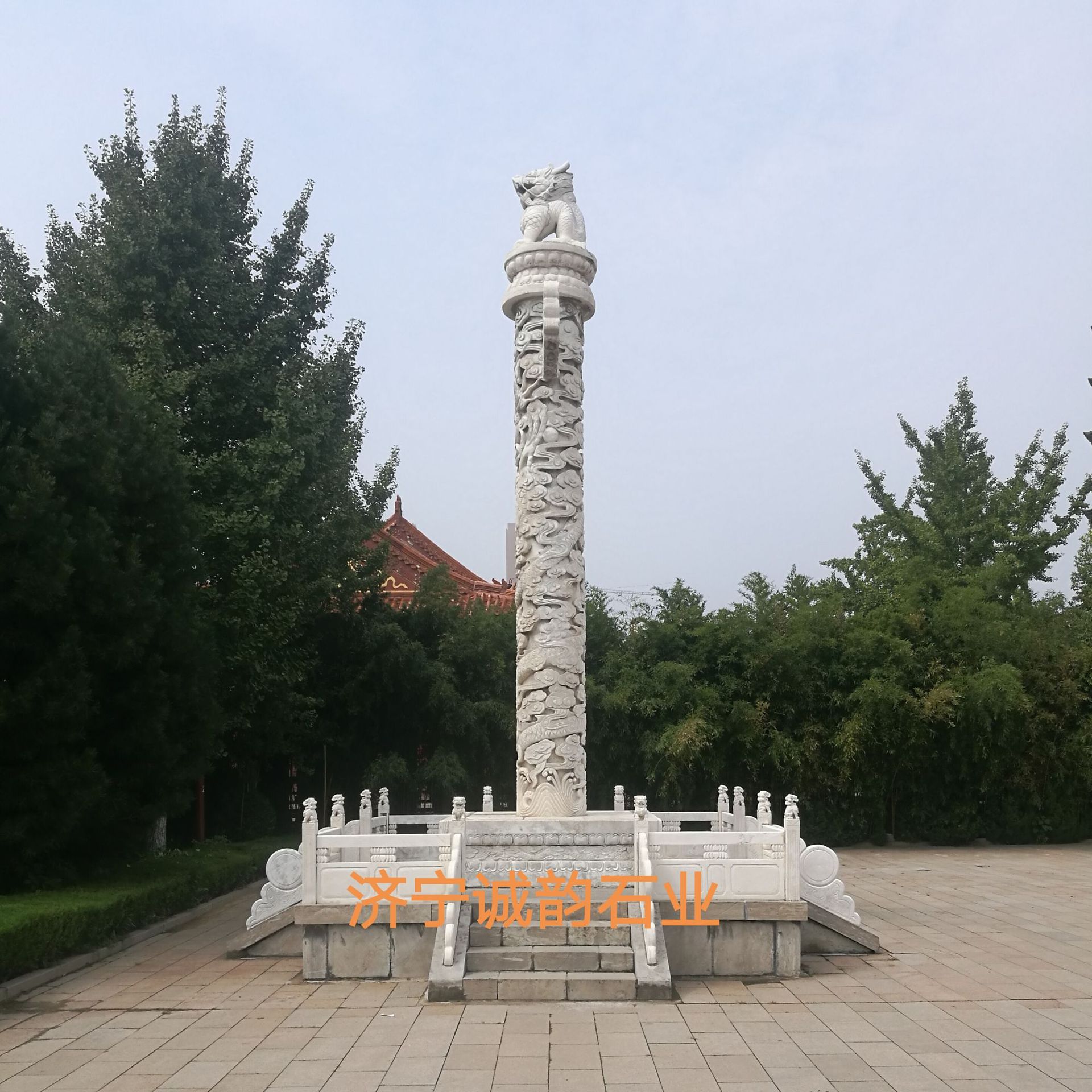 嘉祥诚韵石龙柱雕刻厂家 景观石柱子 寺庙公园盘龙柱 石雕文化柱-阿里巴巴