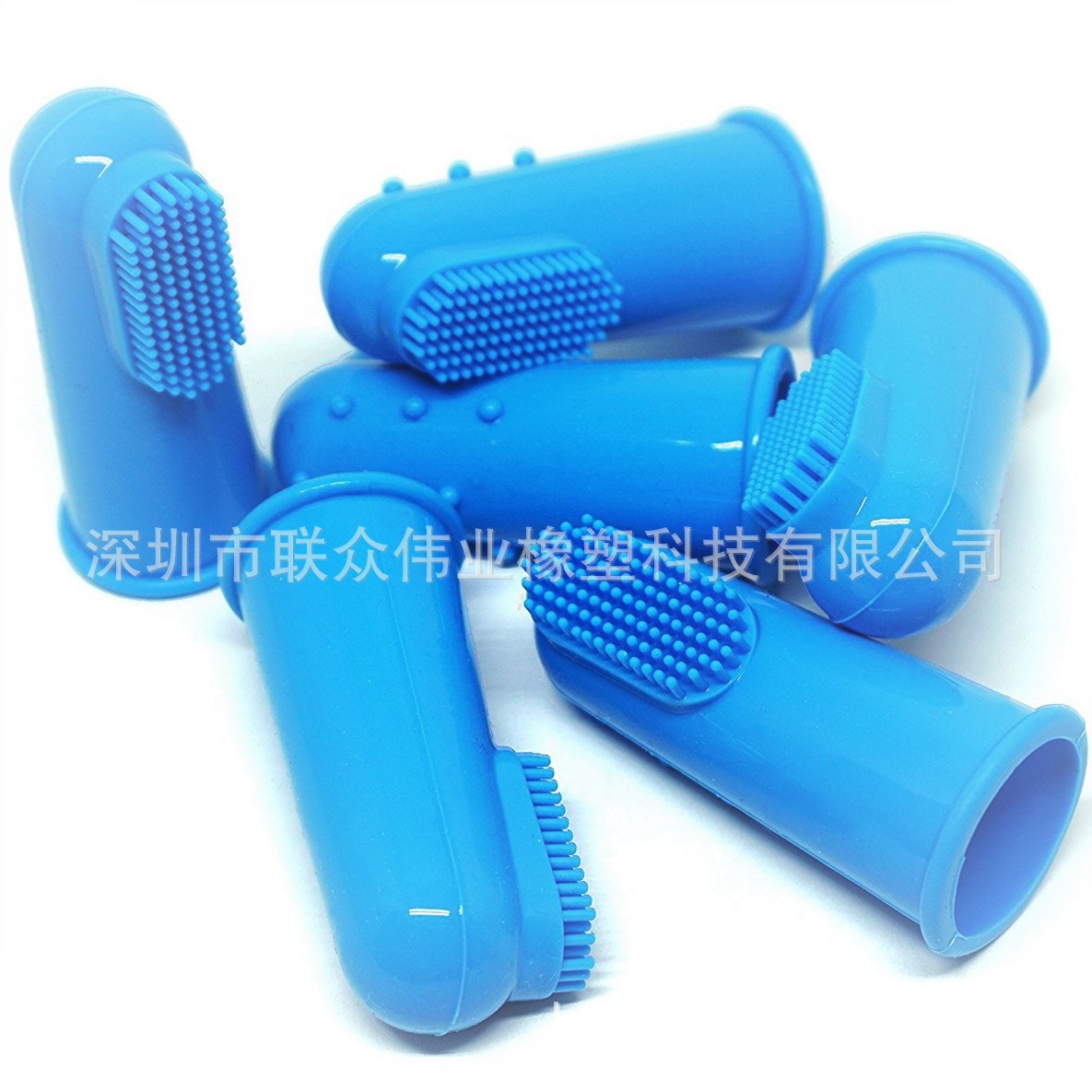 Factory Direct Sale Professional Export Large Size Long-bristle Pet Special Finger Toothbrush Food Grade Silicone Finger Brush