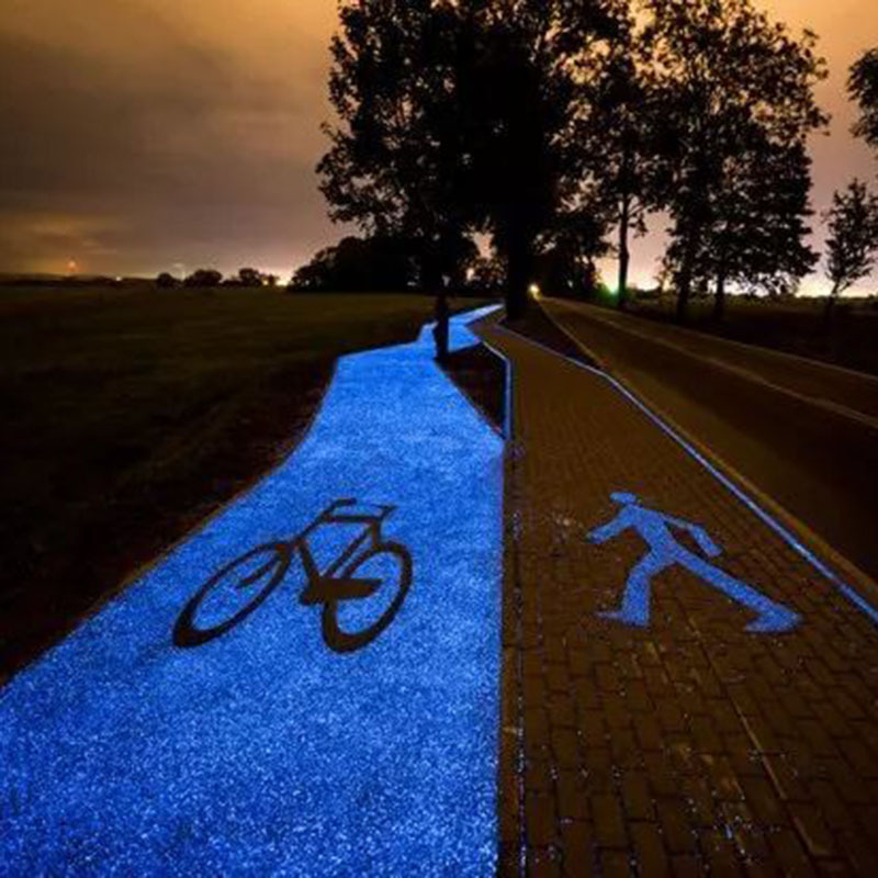 厂家供应夜光石 树脂荧光石颗粒 水族造景、地坪路面用强光夜光石