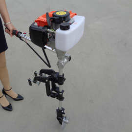 中山市汽油船尾机 钓鱼船立式挂桨机 橡皮艇船挂机图片