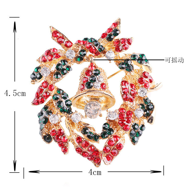 Fashion Christmas Tree Elk Alloy Plating Rhinestones Women's Brooches display picture 6