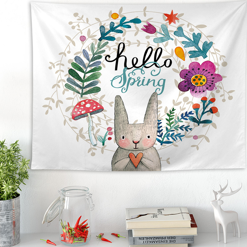 Tapiz Boxi colgando tela de fondo de tela mantel chica corazón dormitorio decoración colgante pintura tapiz Bohemia Toalla de playa