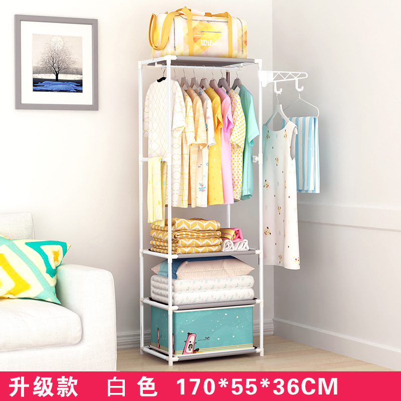 Yaruifan simple coat rack floor-standing clothes rack thickened steel pipe assembly simple modern storage rack