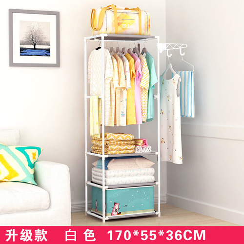 Yaruifan simple coat rack floor-standing clothes rack thickened steel pipe assembly simple modern storage rack