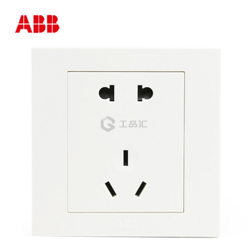 ABB 开关插座 永致系列(雅白色)五孔10A插座；AH205