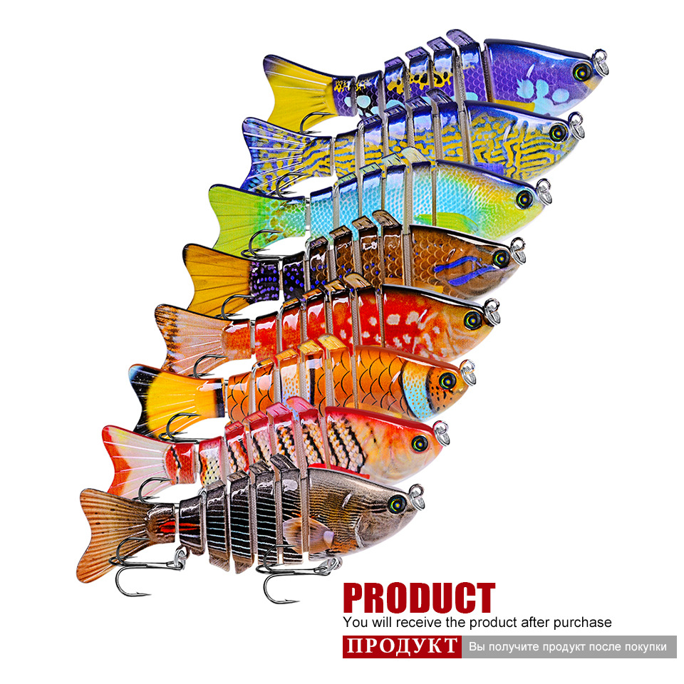 Sinking Multi Jointed lures 8 Colors hard plastic baits Saltwater Sea Bass Swimbait Tackle Gear