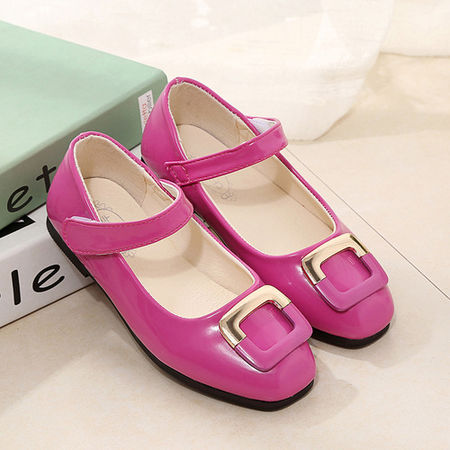  Korean Women's Children's Small Leather Shoes Spring New Lady's Single Shoes Children Princess Shoes Performance Shoes Dance Shoes