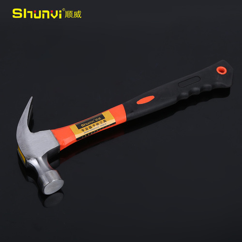 Manufacturer wholesale Shunwei non-slip wooden handle claw hammer fiber handle nail hammer high carbon steel bakelite handle hammer