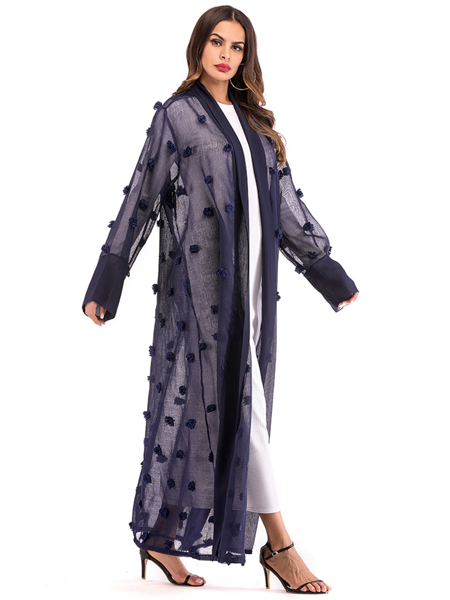 Title 2, Kadınlar için 3D Çiçek Örgü Gevşek Dantel Uzun ...