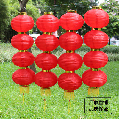 Spring Festival lantern steel wire lantern Four with outdoors Market decorate Lantern string bright red wire drawing lantern Manufactor Direct selling