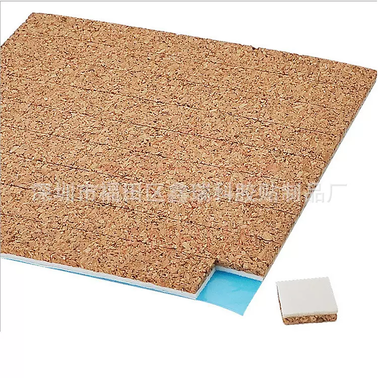 3mm玻璃软木垫 隔离减震玻璃垫 带胶软木垫片泡棉软木玻璃垫15*15