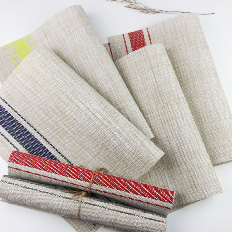 日韩风特斯林PVC西餐垫北欧风日系风隔热垫防滑防水餐桌垫杯垫