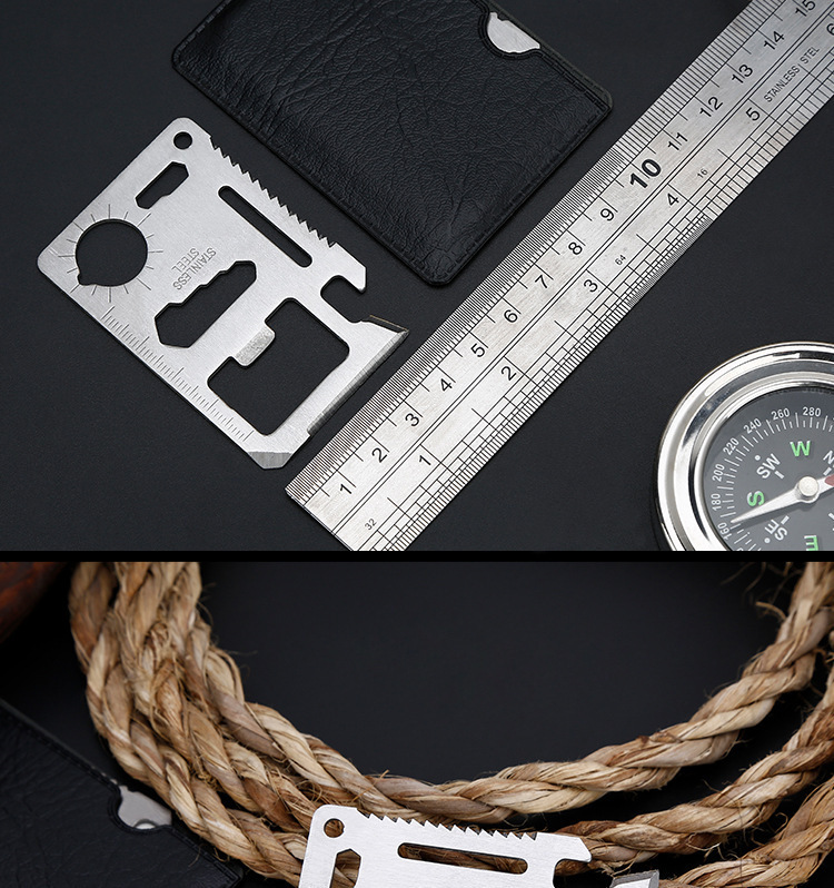 宝吉厂家直销多功能救生卡卡片刀 户外卡片工具多功能工具卡刀详情8