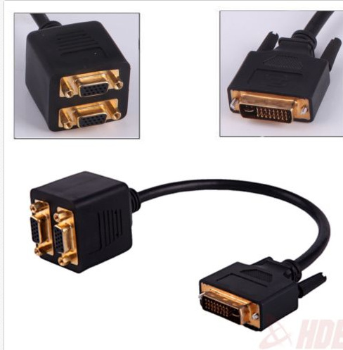 (中性） DVI-I 24+5 Pins 公转 2 Dual