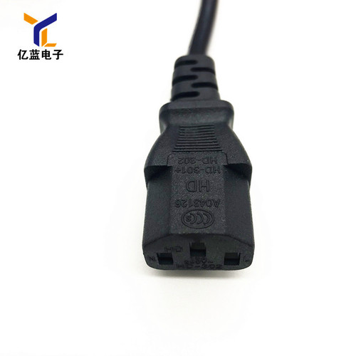 Pure copper 1.5 meters 3*0.75 square American standard three-pin American standard three-core power cord