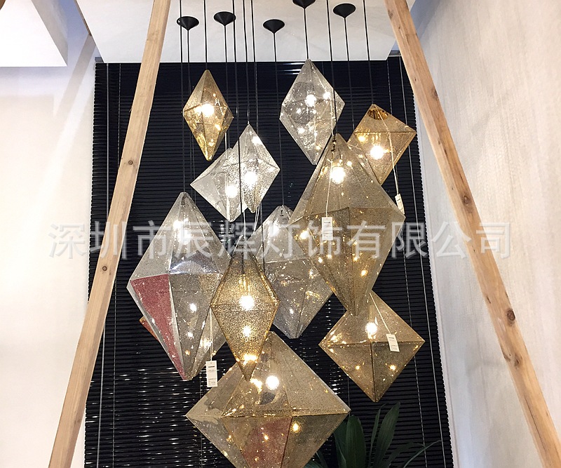 促销简约现代不锈钢几何造型灯具个性餐厅咖啡厅酒吧装饰金属吊灯-阿里巴巴