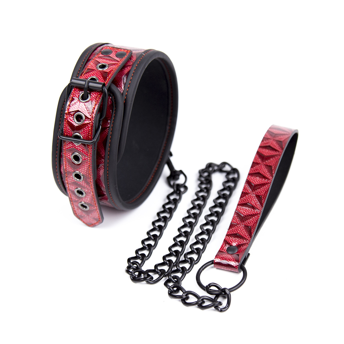 Suministro directo de fábrica juguetes sexuales juguetes adultos diamante patrón collar tracción perro cadena collar juguete image 3