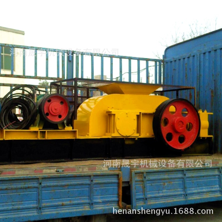 陶瓷玻璃双齿滚破碎机 液压对辊粉碎制砂机 型号多样辊式破碎机
