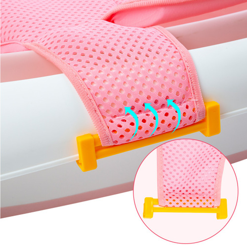 Baby bath net cross non-slip baby bath net newborn bath artifact mesh pocket bathtub rack can be used for sitting and lying down