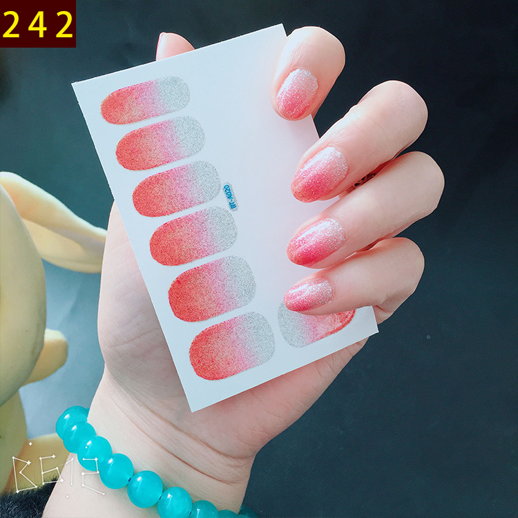 Solid Taper nail Sticker waterproof Lasting Nail enhancement Sticker the republic of korea 3d wholesale Manufactor Direct selling goods in stock