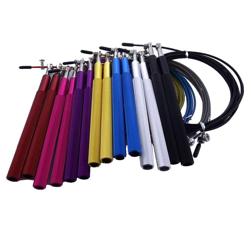 厂家直销铝合金手柄跳绳 铝柄中考专用钢丝跳绳 成人健身金属轴承|ms