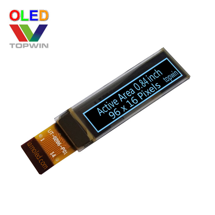 0.84英寸白色oled显示模组白光9616TLBBG01接插方式IIC/I2C接口