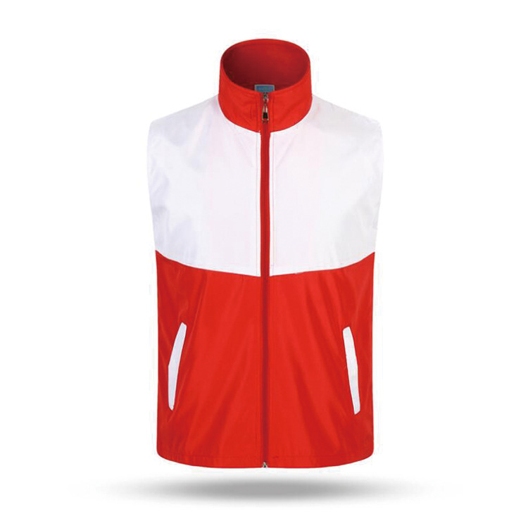现货广告志愿者拼色翻领复合运动马甲定做户外钓鱼背心工作服批发