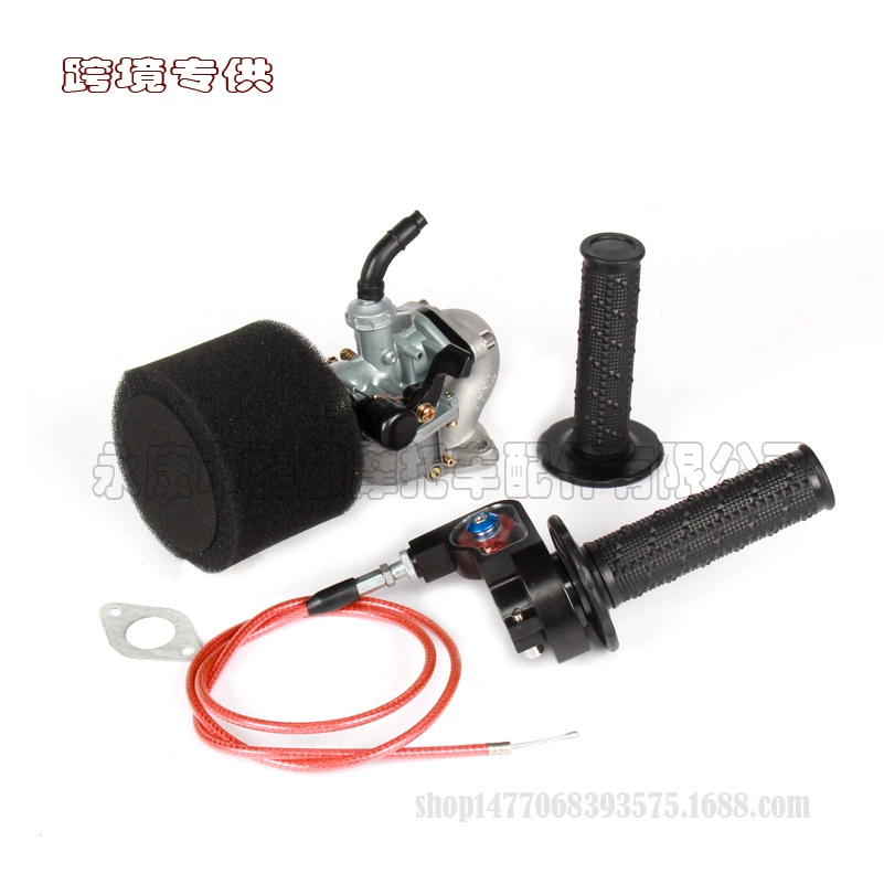 Мотоцикл 70/90/110CC карбюратор PZ19 с губкой воздухозаборник впускной трубы красный провод дроссельной заслон