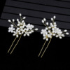 Chinese hairpin handmade, beads from pearl, hair accessory for bride, flowered