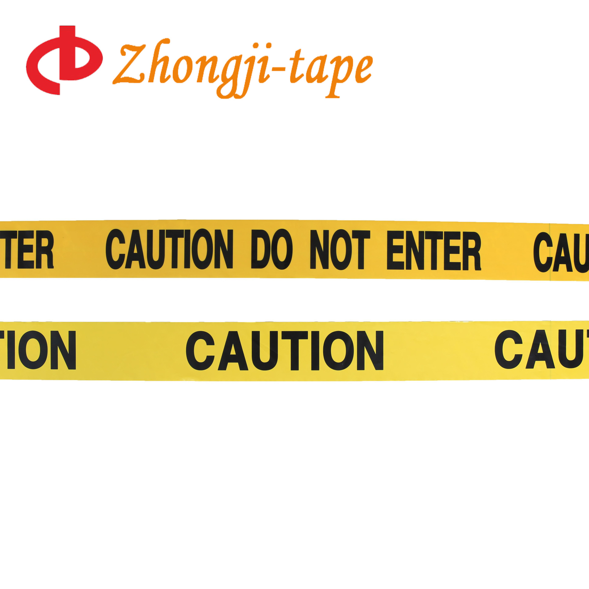 节日氛围警示带 厂家批发PE警示带黄底黑字caution警示语无胶安全
