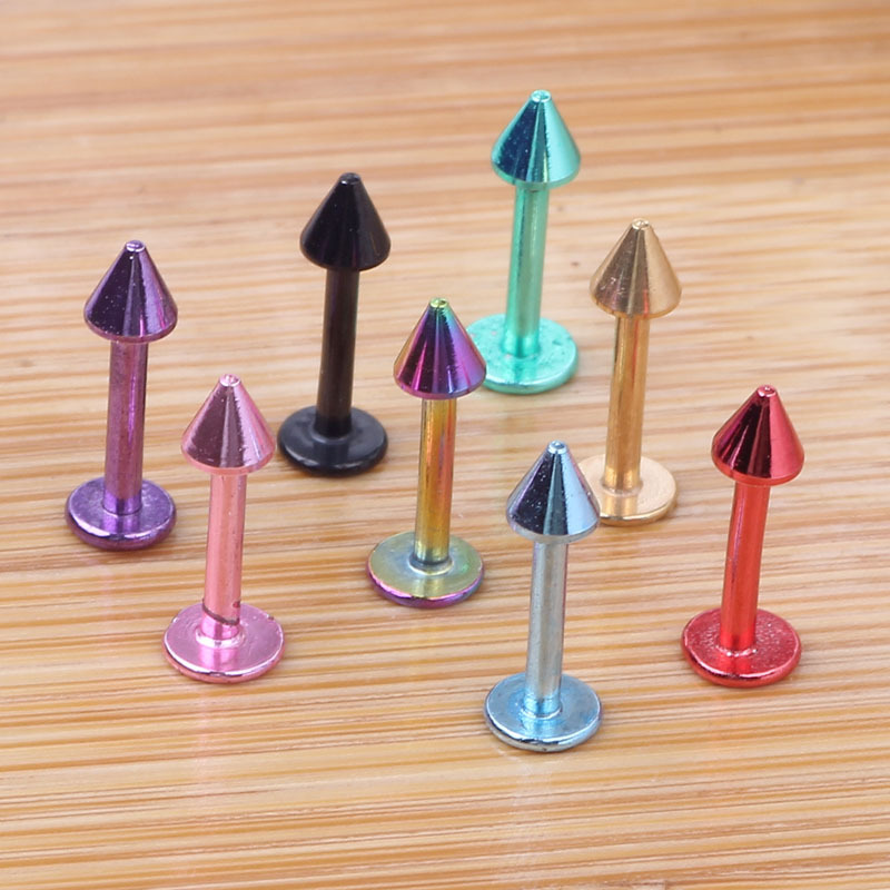 Mixed Color Lip Nails Piercing Jewelry 8 Pcs Pack Stainless Steel Lip Studs Ear Bone Nails detail image 7