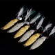 2 Pcs Leech Flutter Spoon Lure Metal Spoon Baits Fresh Water Bass Swimbait Tackle Gear