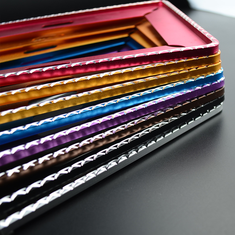 New traffic regulations, rounded corners, engraved pattern, magnesium alloy license plate holder, universal license plate holder, vehicle license plate holder, license plate holder,