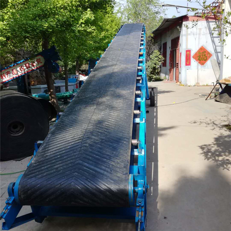 工厂用水平皮带输送机加工定制袋装蔬菜装车皮带机装车皮带输送机