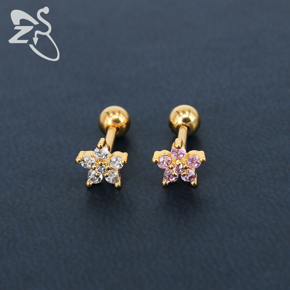 Labret piercing jewelry detail image