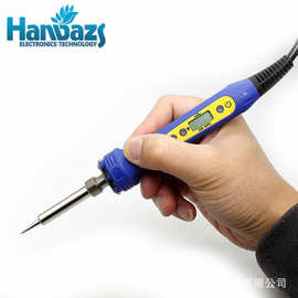 德国汉达斯90W数显电烙铁直插式恒温可调温家用电子维修936电焊笔