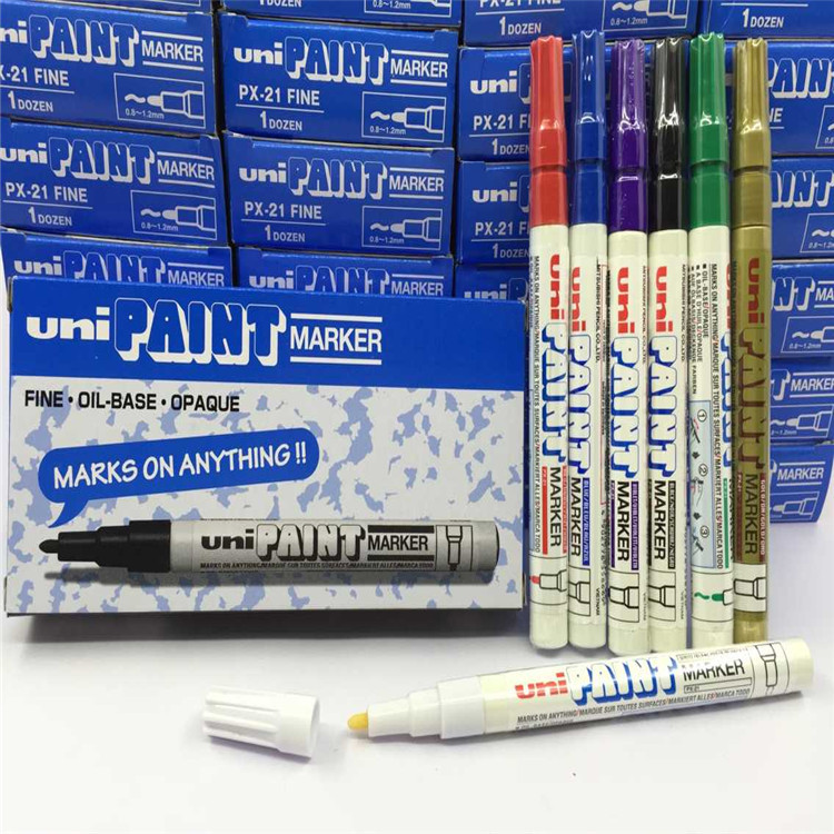 正品三菱油漆笔PX-21白色记号笔DIY涂鸦笔 轮胎笔补漆笔 量大优惠|ms