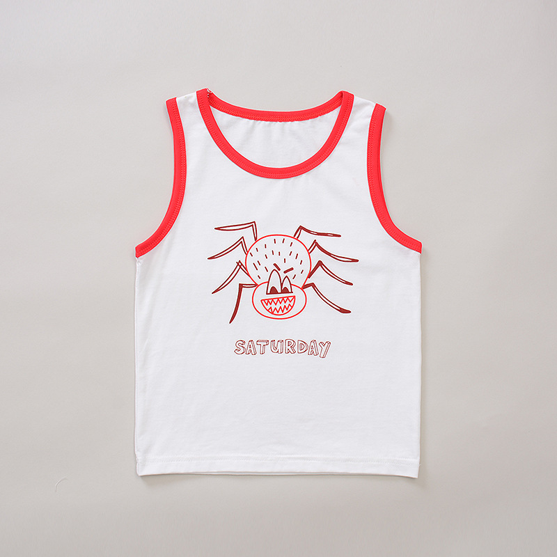 One-piece delivery children's clothing 2020 Summer new watermark bat picture boy children's weekly cotton vest
