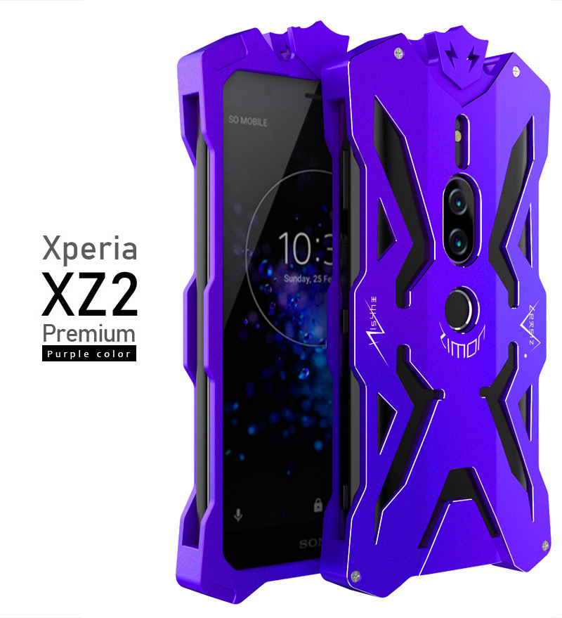 SIMON THOR Aviation Aluminum Alloy Shockproof Armor Metal Case Cover for SONY Xperia XZ2 Premium