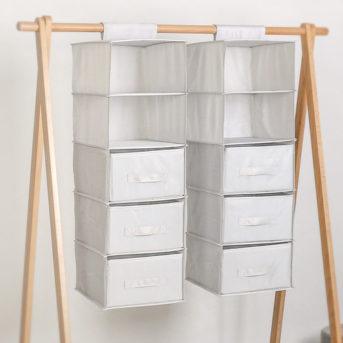 Washable Oxford cloth multi-layer storage hanging bag wardrobe clothes underwear socks bag storage fabric hanging rack