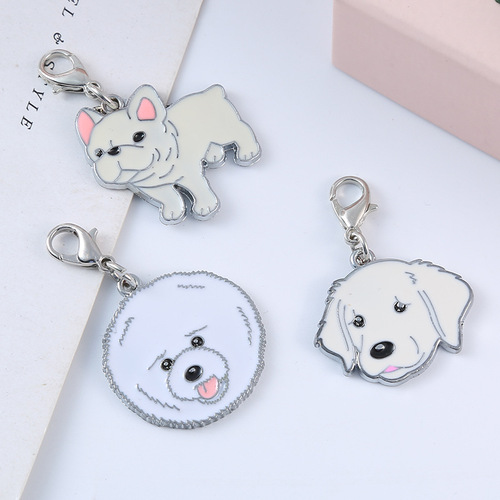 New metal dog tag Bichon Frize pet supplies creative home gifts laser Shiba Inu pendant