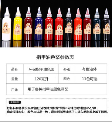 Nail Polish Colorants 11 Nail Polish Colorants DIY A color paste 100 Gram bottle