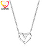 Short necklace heart shaped, Japanese chain for key bag , accessory, wholesale, Korean style